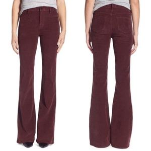 Madewell Burgundy Corduroy Flea Market Flare Sz 27